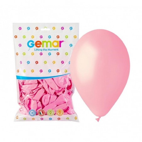 Balony Gemar 30 cm - 12" - pastelowe jasnoróżowe Pink G110/057 - 100 sztuk
