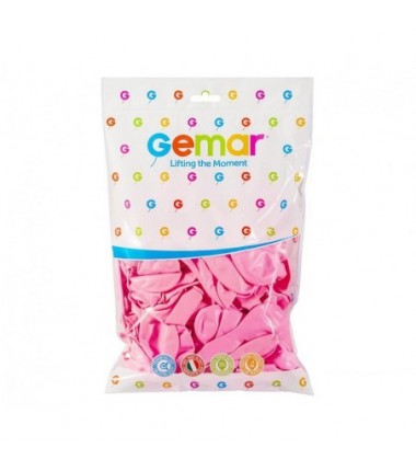 Balony Gemar 30 cm - 12" - pastelowe jasnoróżowe Pink G110/057 - 100 sztuk
