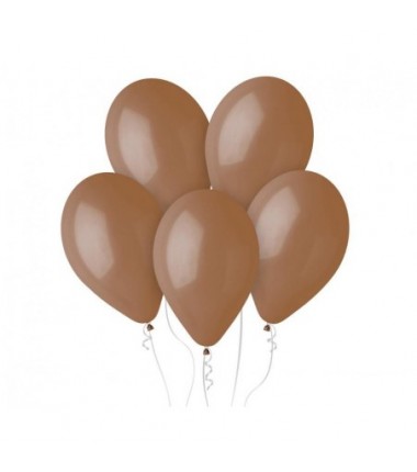 Balony Gemar 30 cm - 12" - pastelowe kawowe Mocha G110/076 - 100 sztuk
