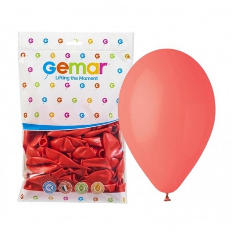 Balony Gemar 30 cm - 12" - pastelowe koralowe Corallo G110/078 - 100 sztuk