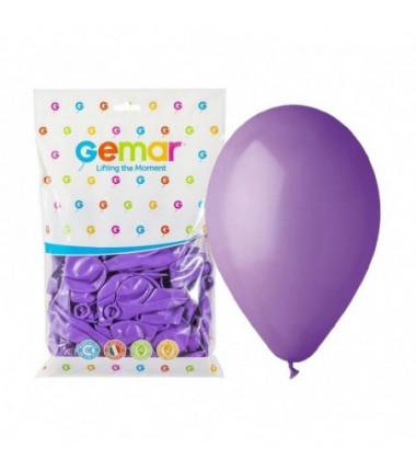 Balony Gemar 30 cm - 12" - pastelowe lawendowe Lavender G110/049 - 100 sztuk