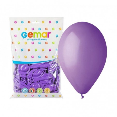 Balony Gemar 30 cm - 12" - pastelowe lawendowe Lavender G110/049 - 100 sztuk