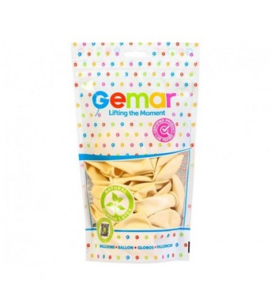 Balony Gemar 30 cm - 12" - pastelowe maślane Butter G110/103 - 100 sztuk