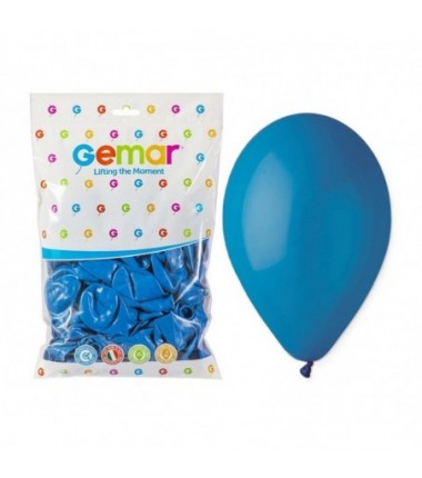 Balony Gemar 30 cm - 12" - pastelowe niebieskie Blue G110/10 - 100 sztuk