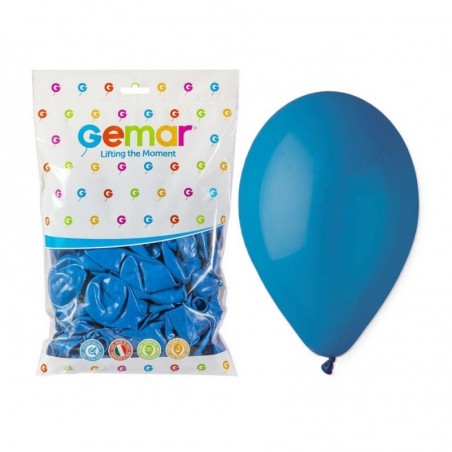 Balony Gemar 30 cm - 12" - pastelowe niebieskie Blue G110/10 - 100 sztuk