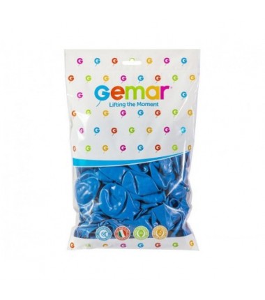 Balony Gemar 30 cm - 12" - pastelowe niebieskie Blue G110/10 - 100 sztuk