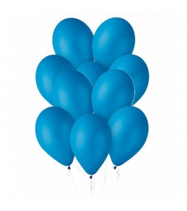 Balony Gemar 30 cm - 12" - pastelowe niebieskie Blue G110/10 010 (Blue) - 10 sztuk