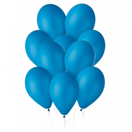 Balony Gemar 30 cm - 12" - pastelowe niebieskie Blue G110/10 010 (Blue) - 10 sztuk