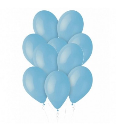 Balony Gemar 30 cm - 12" - pastelowe niebieskie delikatne Baby Blue G110/72 (macaron) 072 (Baby Blue) - 10 sztuk