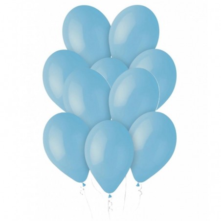 Balony Gemar 30 cm - 12" - pastelowe niebieskie delikatne Baby Blue G110/72 (macaron) 072 (Baby Blue) - 10 sztuk