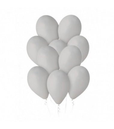 Balony Gemar 30 cm - 12" - pastelowe szare Grey G110/070 - 10 sztuk