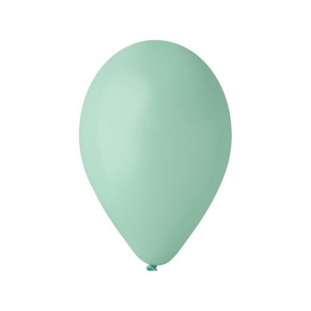 Balony Gemar 30 cm - 12" - pastelowe turkusowo-zielone (macaron) Aquamarine G110/050 - 100 sztuk