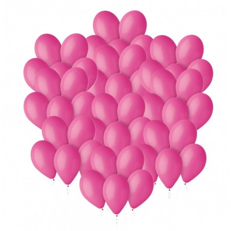 Balony Gemar 30 cm - 12" - pastelowy ciemnoróżowy Fuchsia 007 (Fuchsia) - 50 sztuk
