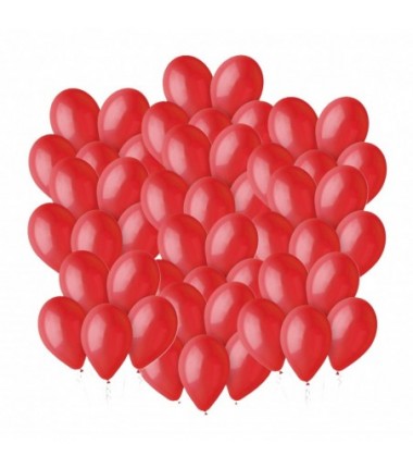 Balony Gemar 30 cm - 12" - pastelowy ciemny czerwony Red G110/045 - 50 sztuk