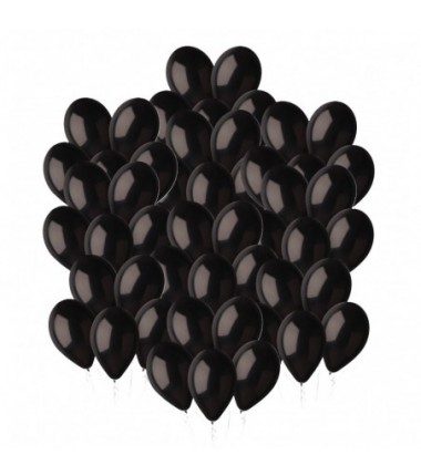 Balony Gemar 30 cm - 12" - pastelowy czarny Black 014 (Black) - 50 sztuk