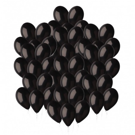 Balony Gemar 30 cm - 12" - pastelowy czarny Black 014 (Black) - 50 sztuk