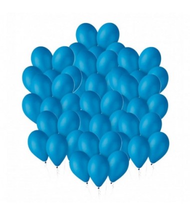 Balony Gemar 30 cm - 12" - pastelowy niebieski Blue 010 (Blue) - 50 sztuk