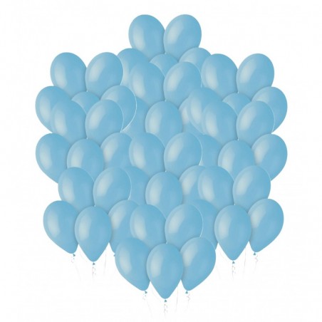 Balony Gemar 30 cm - 12" - pastelowy niebieski delikatny Baby Blue (macaron) 072 (Baby Blue) - 50 sztuk