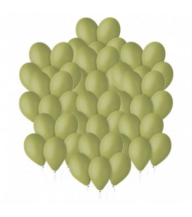 Balony Gemar 30 cm - 12" - pastelowy zielony oliwkowy Green Olive 098 (Green Olive) - 50 sztuk