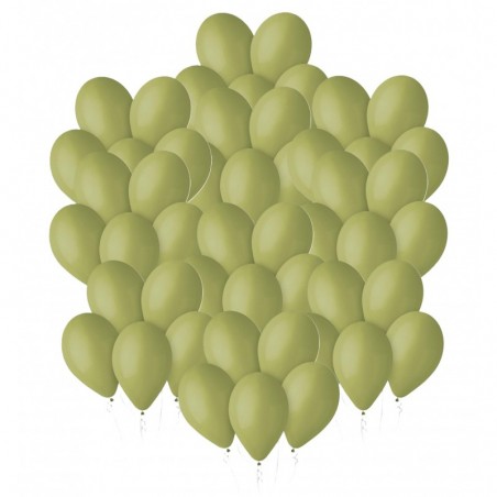 Balony Gemar 30 cm - 12" - pastelowy zielony oliwkowy Green Olive 098 (Green Olive) - 50 sztuk