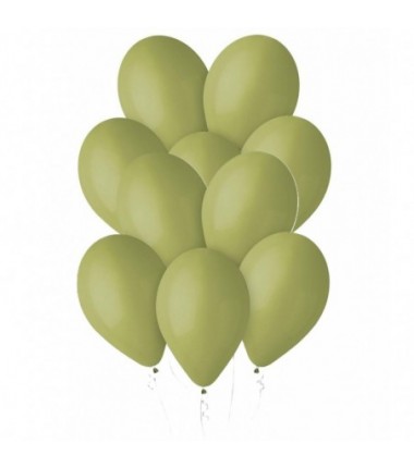 Balony Gemar 30 cm - 12" - pastelowy zielony oliwkowy Green Olive G110/98 098 (Green Olive) - 10 sztuk