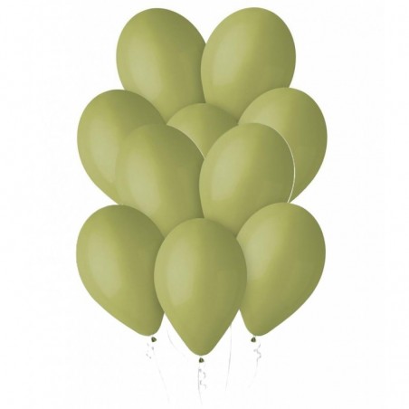 Balony Gemar 30 cm - 12" - pastelowy zielony oliwkowy Green Olive G110/98 098 (Green Olive) - 10 sztuk