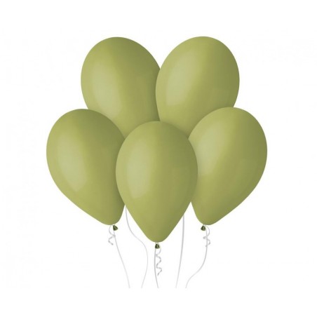 Balony Gemar 30 cm - 12" - pastelowy zielony oliwkowy Green Olive G110/98 098 (Green Olive) - 10 sztuk