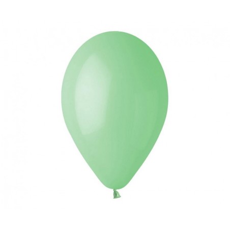 Balony Gemar 30 cm - 12" - zielone miętowe (macaron) Mint Green G110/077 - 100 sztuk