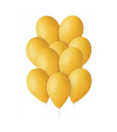 Balony Gemar 30 cm -12" - pastelowe ciemnożółte Yellow G110/003 - 10 sztuk