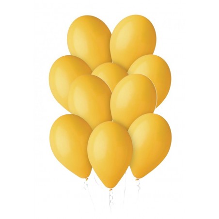 Balony Gemar 30 cm -12" - pastelowe ciemnożółte Yellow G110/003 - 10 sztuk