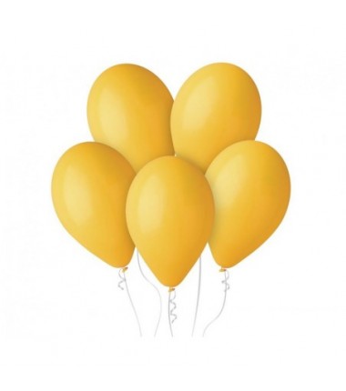 Balony Gemar 30 cm -12" - pastelowe ciemnożółte Yellow G110/003 - 10 sztuk