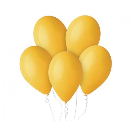 Balony Gemar 30 cm -12" - pastelowe ciemnożółte Yellow G110/003 - 10 sztuk