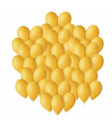 Balony Gemar 30 cm -12" - pastelowy ciemnożółty Yellow 003 (Yellow) - 50 sztuk