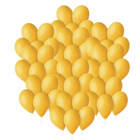 Balony Gemar 30 cm -12" - pastelowy ciemnożółty Yellow 003 (Yellow) - 50 sztuk