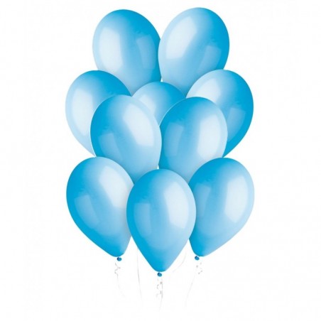 Balony Gemar 33 cm - 13" - pastelowe błękitne Light Blue G120/009 - 10 sztuk