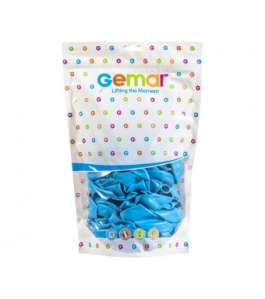 Balony Gemar 33 cm - 13" - pastelowe błękitne Light Blue G120/009 - 50 sztuk