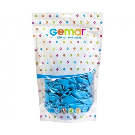 Balony Gemar 33 cm - 13" - pastelowe błękitne Light Blue G120/009 - 50 sztuk