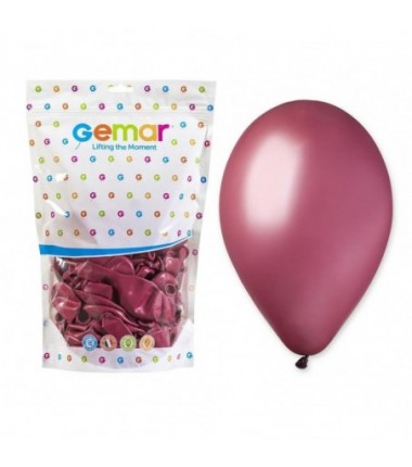 Balony Gemar 33 cm - 13" - pastelowe ciemnoczerwone Vino G120/101 - 50 sztuk