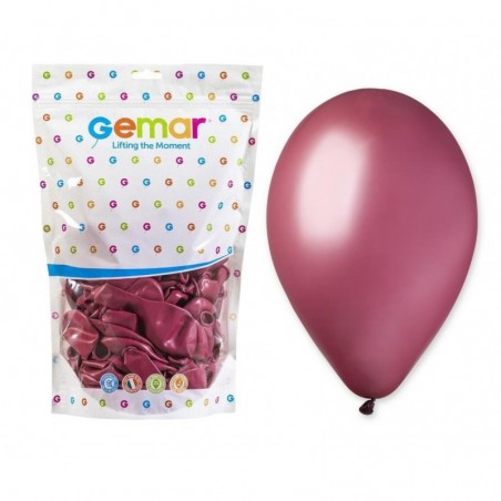 Balony Gemar 33 cm - 13" - pastelowe ciemnoczerwone Vino G120/101 - 50 sztuk