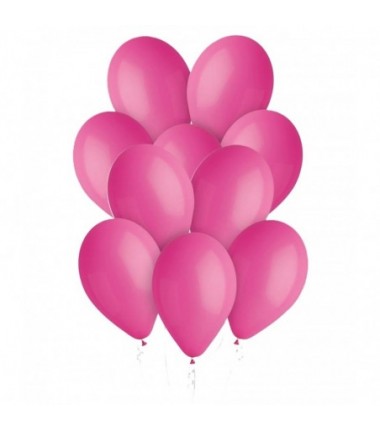 Balony Gemar 33 cm - 13" - pastelowe ciemnoróżowe Fuchsia G120/007 - 10 sztuk