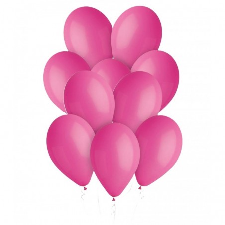 Balony Gemar 33 cm - 13" - pastelowe ciemnoróżowe Fuchsia G120/007 - 10 sztuk