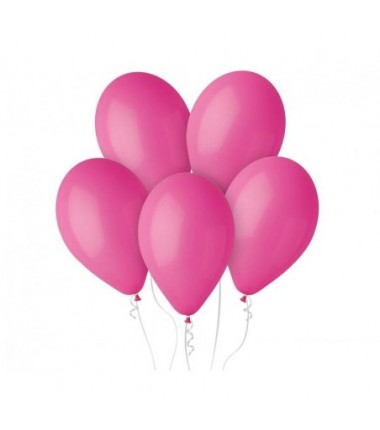 Balony Gemar 33 cm - 13" - pastelowe ciemnoróżowe Fuchsia G120/007 - 10 sztuk