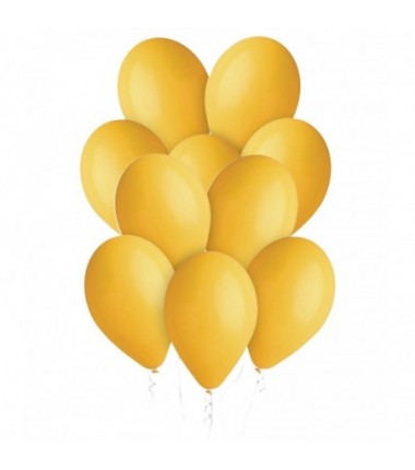 Balony Gemar 33 cm - 13" - pastelowe ciemnożółte Yellow G120/003 - 10 sztuk