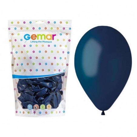 Balony Gemar 33 cm - 13" - pastelowe granatowe Navy G120/102 - 50 sztuk