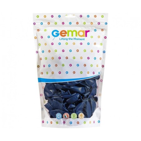 Balony Gemar 33 cm - 13" - pastelowe granatowe Navy G120/102 - 50 sztuk