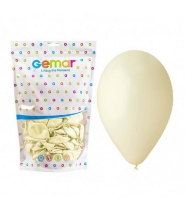 Balony Gemar 33 cm - 13" - pastelowe kość słoniowa Ivory G120/059 - 50 sztuk