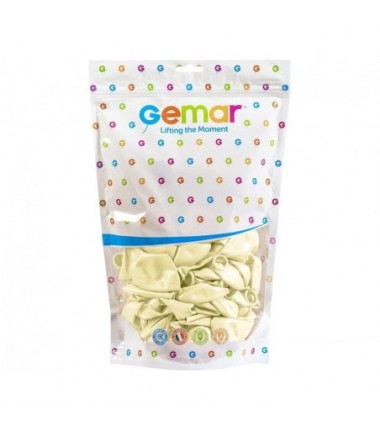Balony Gemar 33 cm - 13" - pastelowe kość słoniowa Ivory G120/059 - 50 sztuk