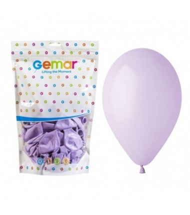 Balony Gemar 33 cm - 13" - pastelowe liliowe Lilac G120/079 - 50 sztuk
