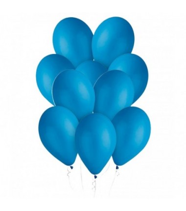Balony Gemar 33 cm - 13" - pastelowe niebieskie Blue G120/010 - 10 sztuk