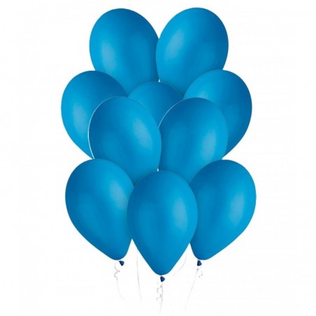 Balony Gemar 33 cm - 13" - pastelowe niebieskie Blue G120/010 - 10 sztuk
